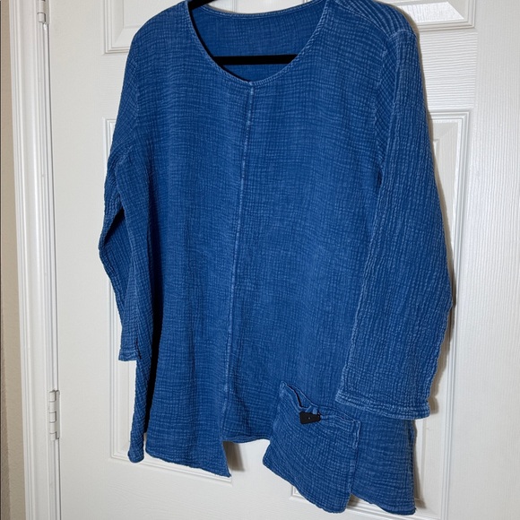Jess and Jane Tops - Jess and Jane Lagenlook, Double Gauze‎ Mineral Wash, Art Teacher Size L